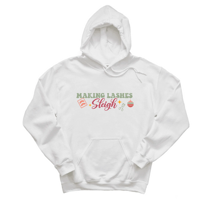 Lash Artist Hoodie, Making Lashes Sleigh, Gift for Lash Tech