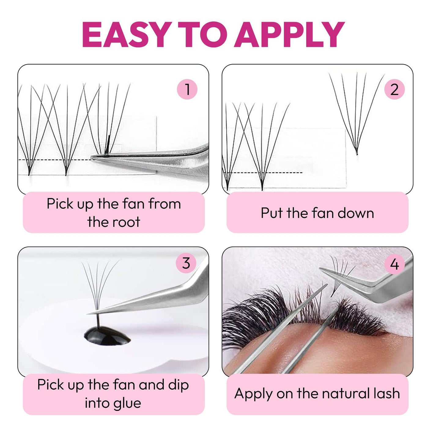 Eyesy Lash 120 Promade Fans | 5D 0.07 Mix Size 8-15mm - Eyesy Lash