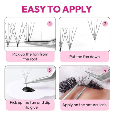 Eyesy Lash 120 Promade Fans | 5D 0.07 Mix Size 8-15mm - Eyesy Lash