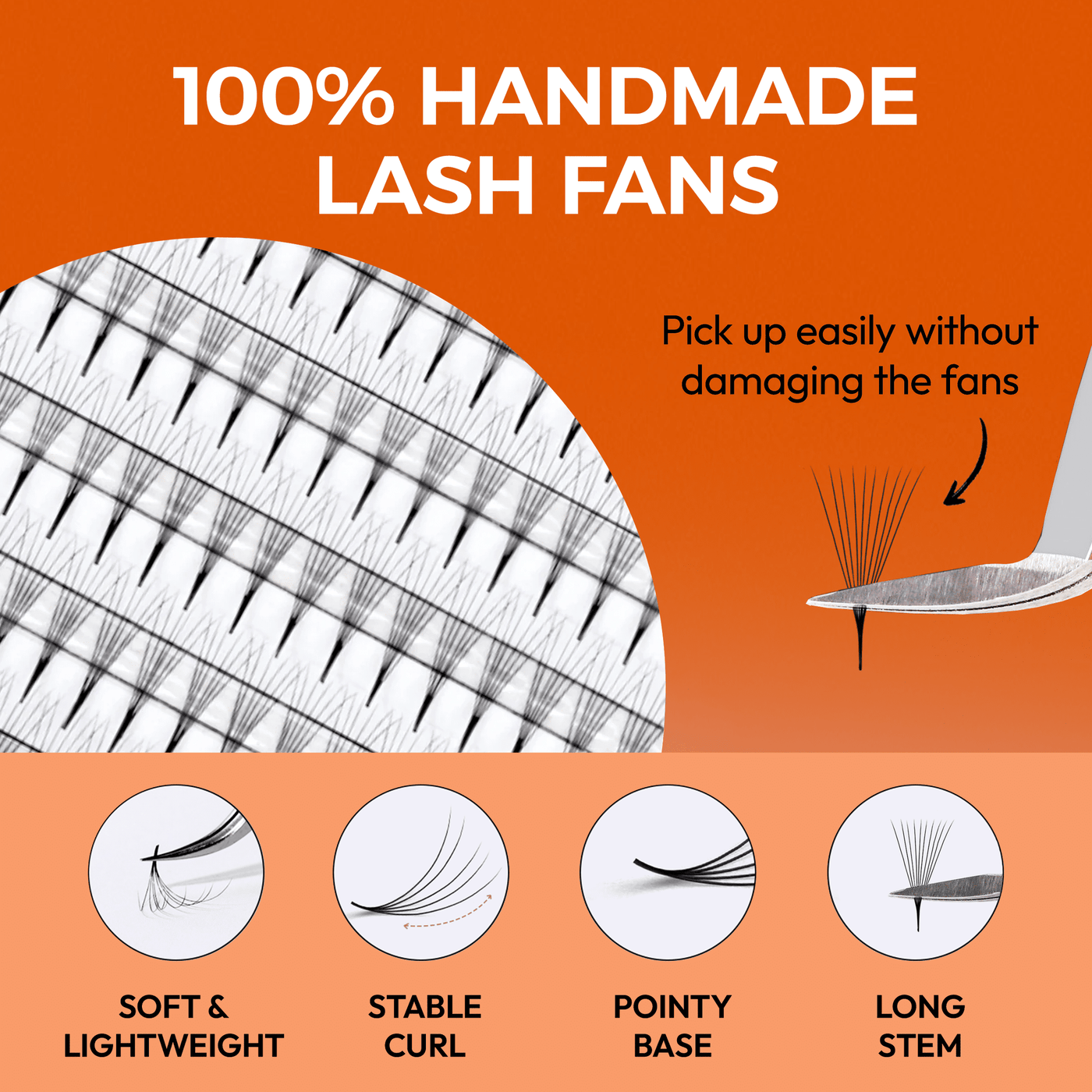 Eyesy Lash 448 Narrow Promade Fans | 10D 0.07 | Mixed Lengths