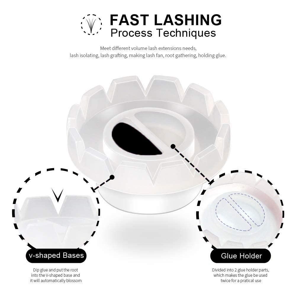 Flower Glue Holding Caps for fan making (pack 200 pcs) - Eyesy Lash